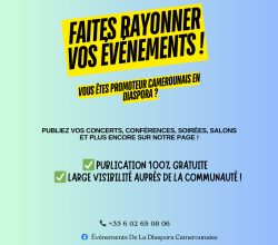 Promotion des événements camerounais en diaspora – Publication gratuite !