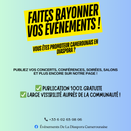 Promotion des événements camerounais en diaspora – Publication gratuite !