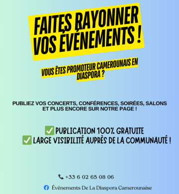 Promotion des événements camerounais en diaspora – Publication gratuite !